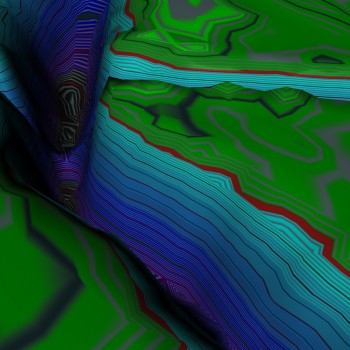 Detailed view of the canal with contour lines in linear mode