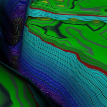 Detailed view of the canal with contour lines in nonlinear mode